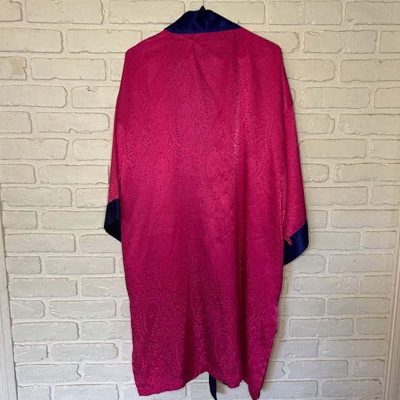 Vintage Victoria's Secret Gold Label Pink Purple Dressing Robe One Size‎ - Picture 6 of 6